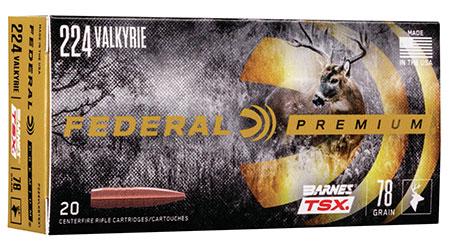 Federal P224VLKBTSX1 224 Valkyrie 78gr Barnes TSX 20rd Rifle Ammo - View 2