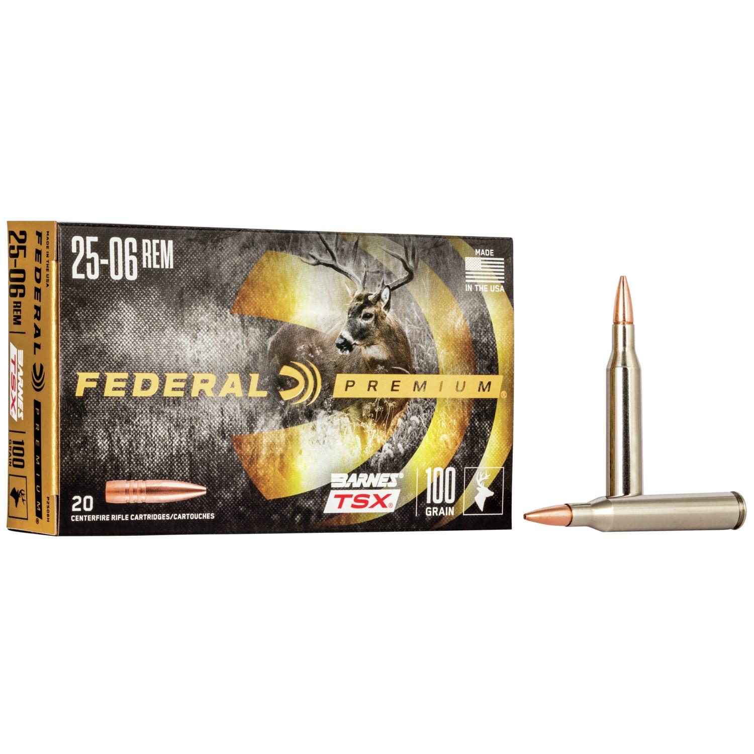 Federal P2506H Premium 25-06 Rem 100gr Barnes TSX 20 Rounds - View 2