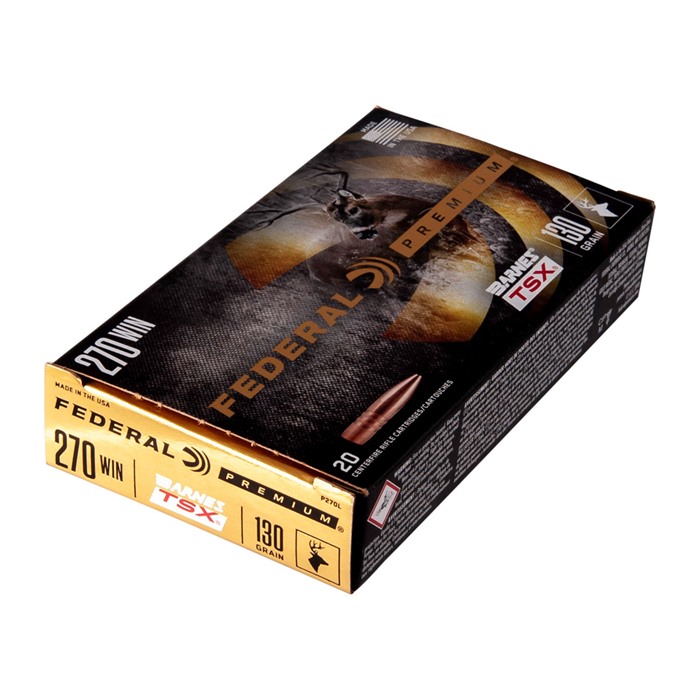 Federal P270L Premium 270 Win 130gr Barnes TSX 20 Rounds - View 2