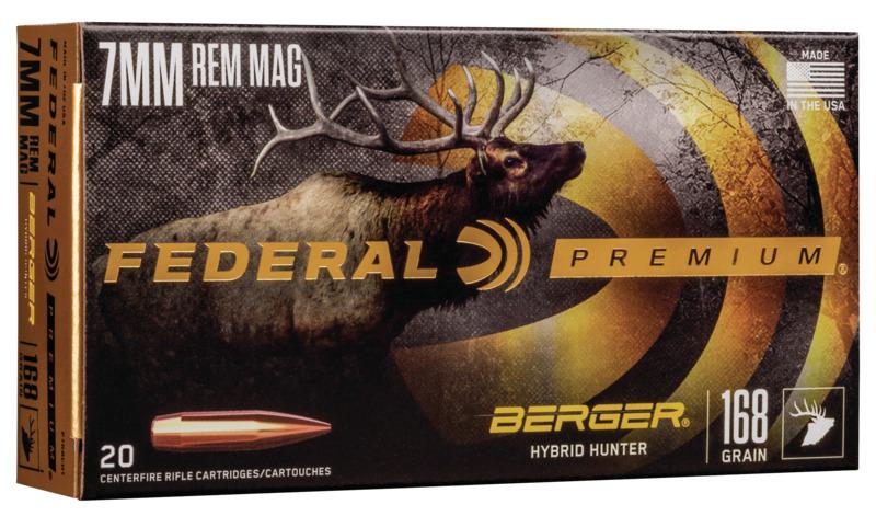 Federal PR7BCH1 7mm Rem Mag 168gr Berger Hybrid Hunter Ammo 20 Rounds - View 2