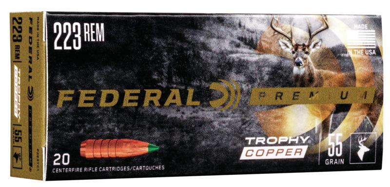 Federal Premium 223 Rem 55gr Trophy Copper 20rd Box - View 2