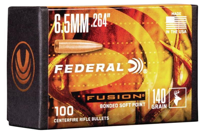 Federal FB264F2 Fusion 6.5 Creedmoor .264 140gr Soft Point Bullets 100ct - View 2