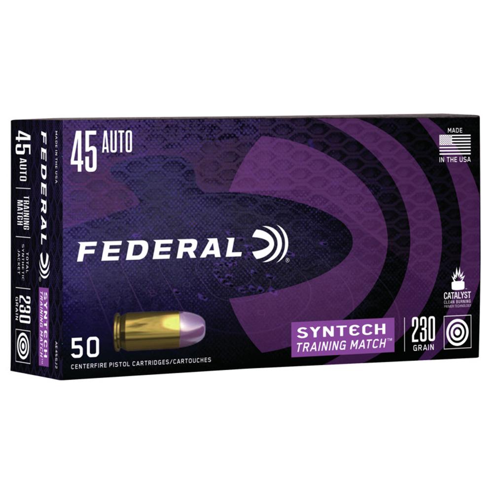 Federal AE45SJ2 45 ACP 230 Grain Total Synthetic Jacket 50 Rounds - View 2