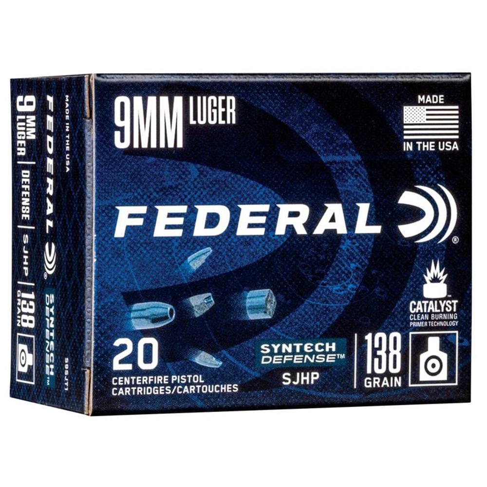 Federal S9SJT1 Syntech Defense 9mm 138gr JHP Ammo 20 Rounds - View 2