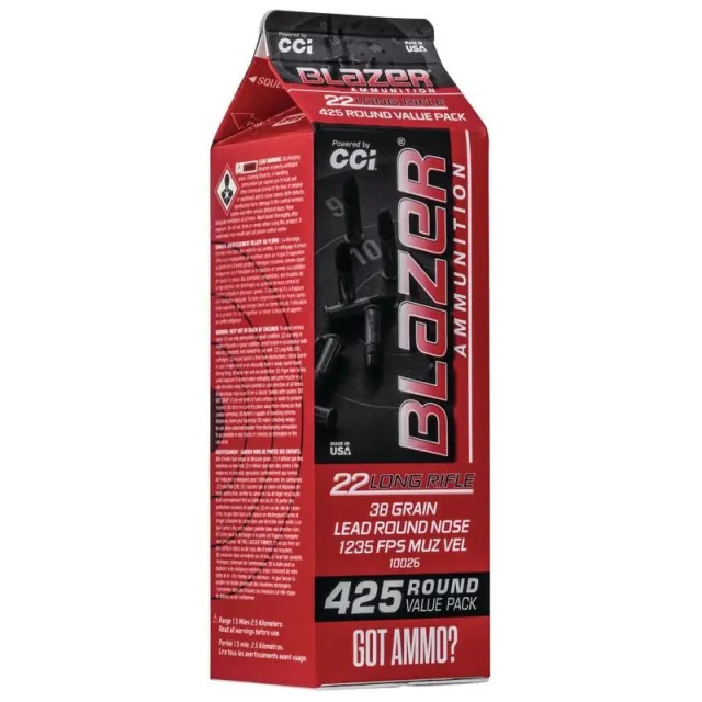 CCI Blazer 22 LR 38 Grain Lead Round Nose 425 Rounds Pour Pack - View 2