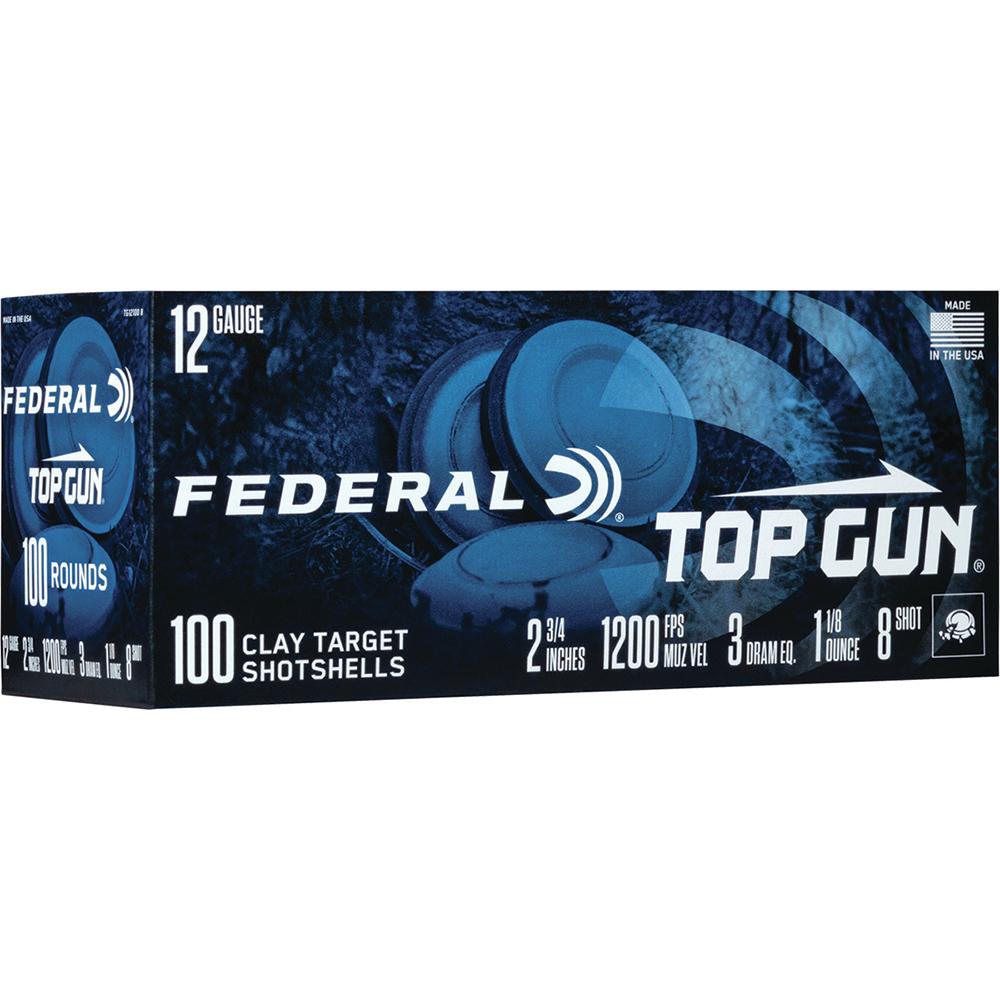 Federal TG121008 Top Gun 12Ga 2.75" 1 1/8oz 8Shot 100/Box - View 2
