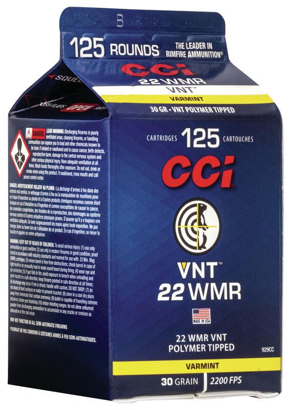 CCI 929CC VNT 22 WMR 30 Grain Polymer Tip 125 Rounds Ammo - View 2