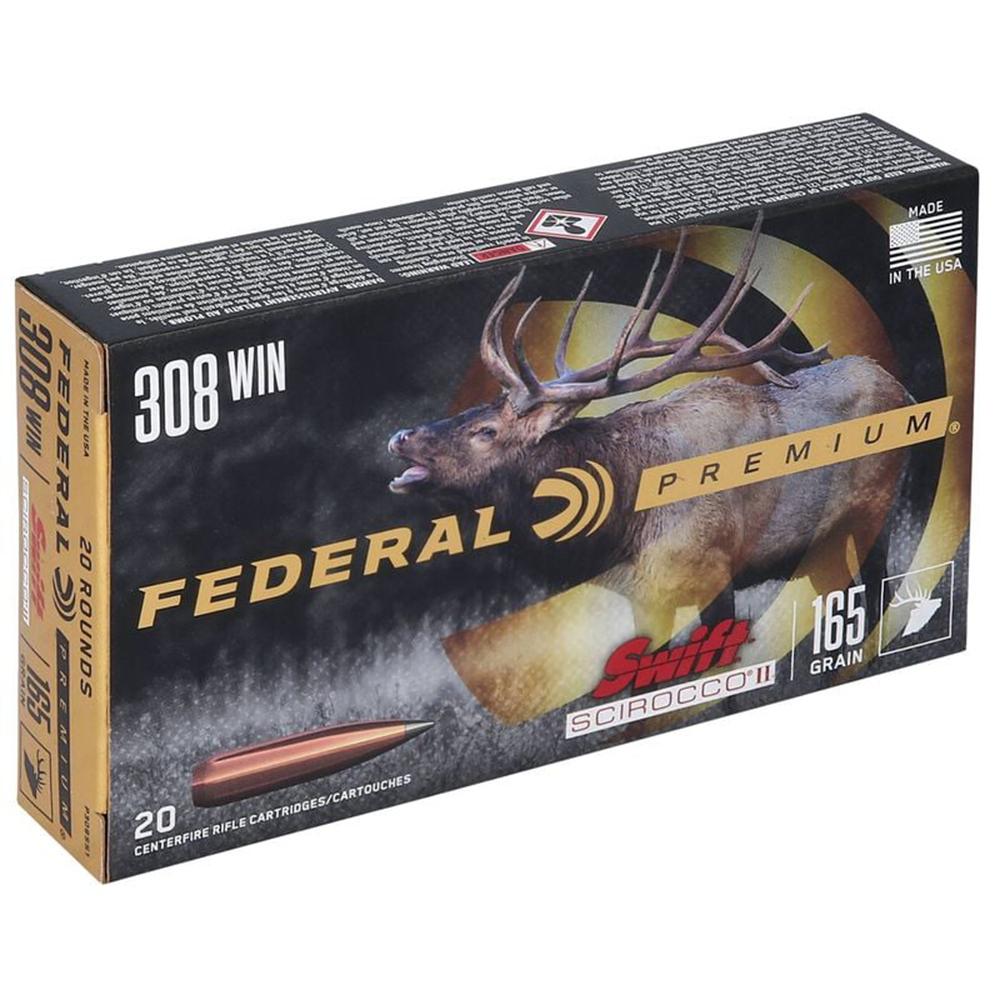 Federal Premium Swift Scirocco II 308 Winchester Polymer-Tipped 165 Grai... - View 2