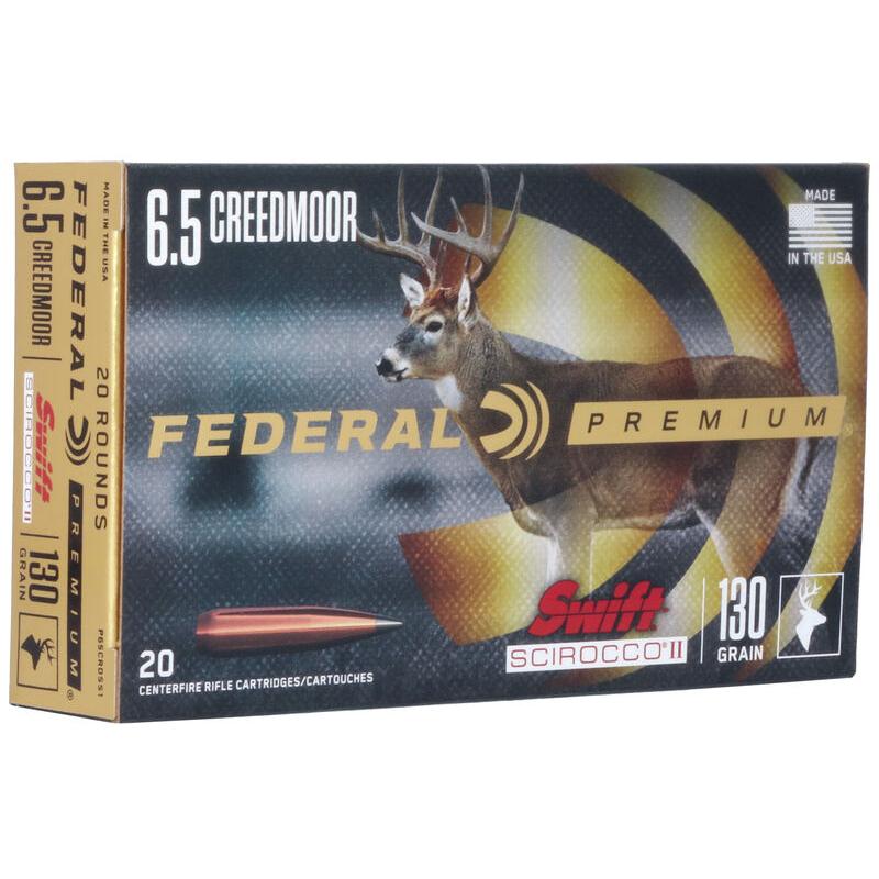 Federal P65CRDSS1 6.5 Creedmoor 130gr Swift Scirocco 20rd Rifle Ammo - View 2
