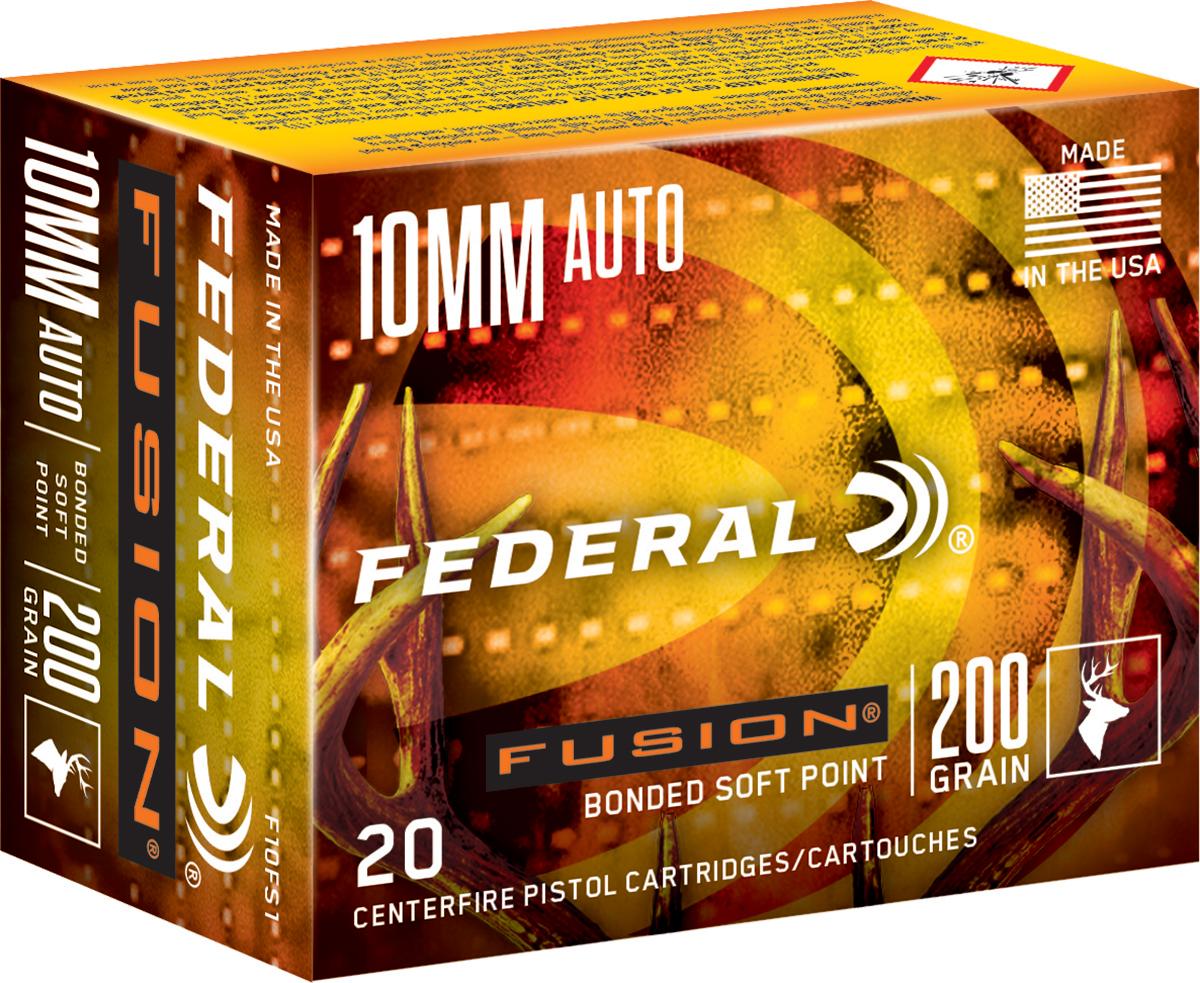 Federal F10FS1 10mm Auto 200 Grain Fusion Soft Point 20 Rounds - View 2