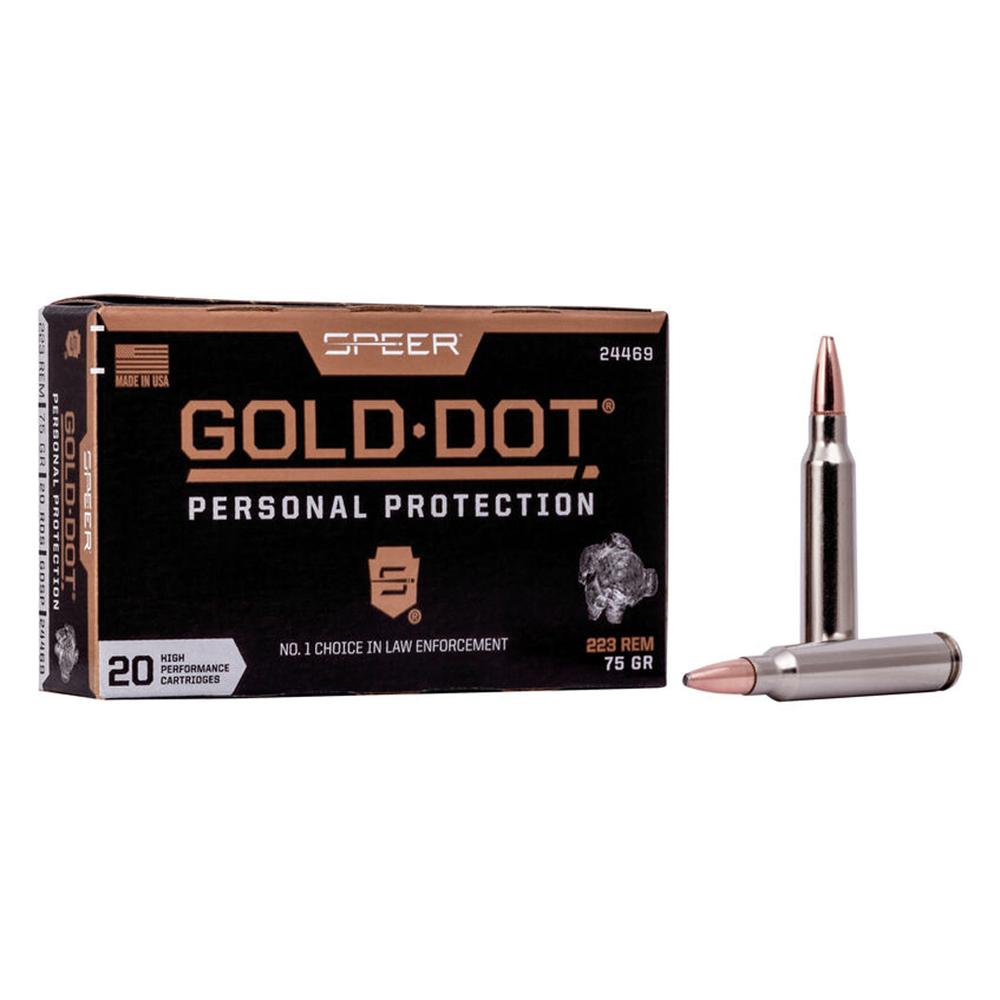 Speer 24469 Gold Dot 223 Rem 75gr Soft Point 20/Box Rifle Ammo - View 2