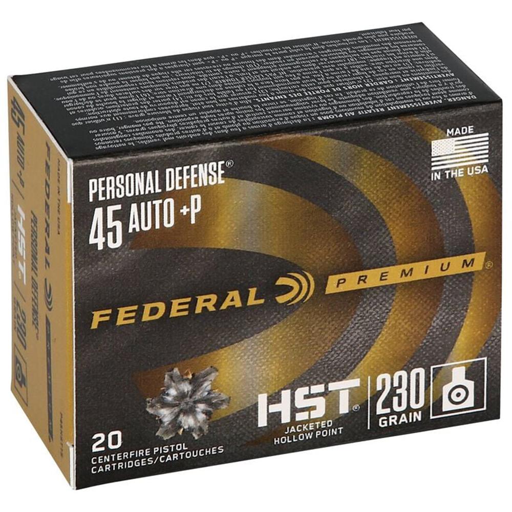 Federal Premium Personal Defense HST .45 Auto +P, 230gr Jacketed Hollow Point, 20-Round Pack - View 2