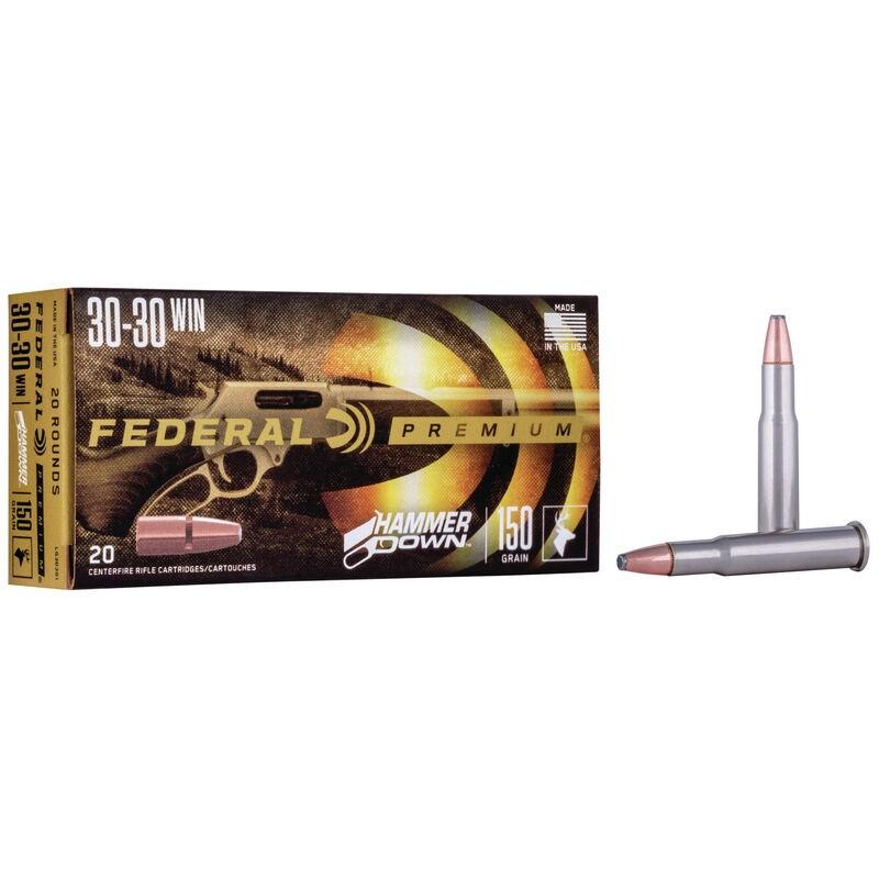 Federal Premium HammerDown 30-30 Win, 150gr Bonded Soft Point, Nickel-Plated Case, 20 Rounds - View 2