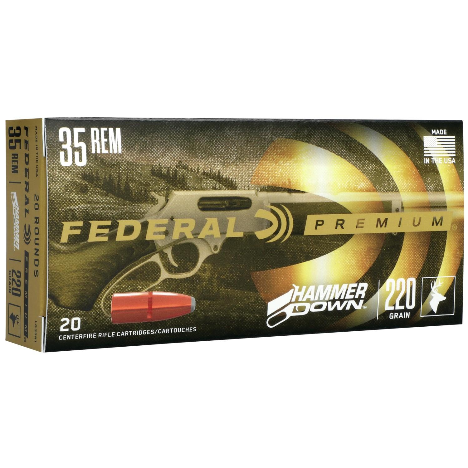 Federal LG35R1 Premium HammerDown 35Rem 220gr Bonded Hollow Point 20 Per - View 2