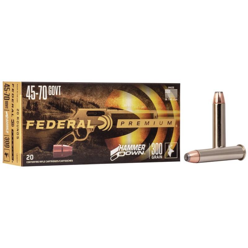 Federal Premium HammerDown 45-70 Govt 300 Grain Bonded Soft Point 20 Rounds - View 2