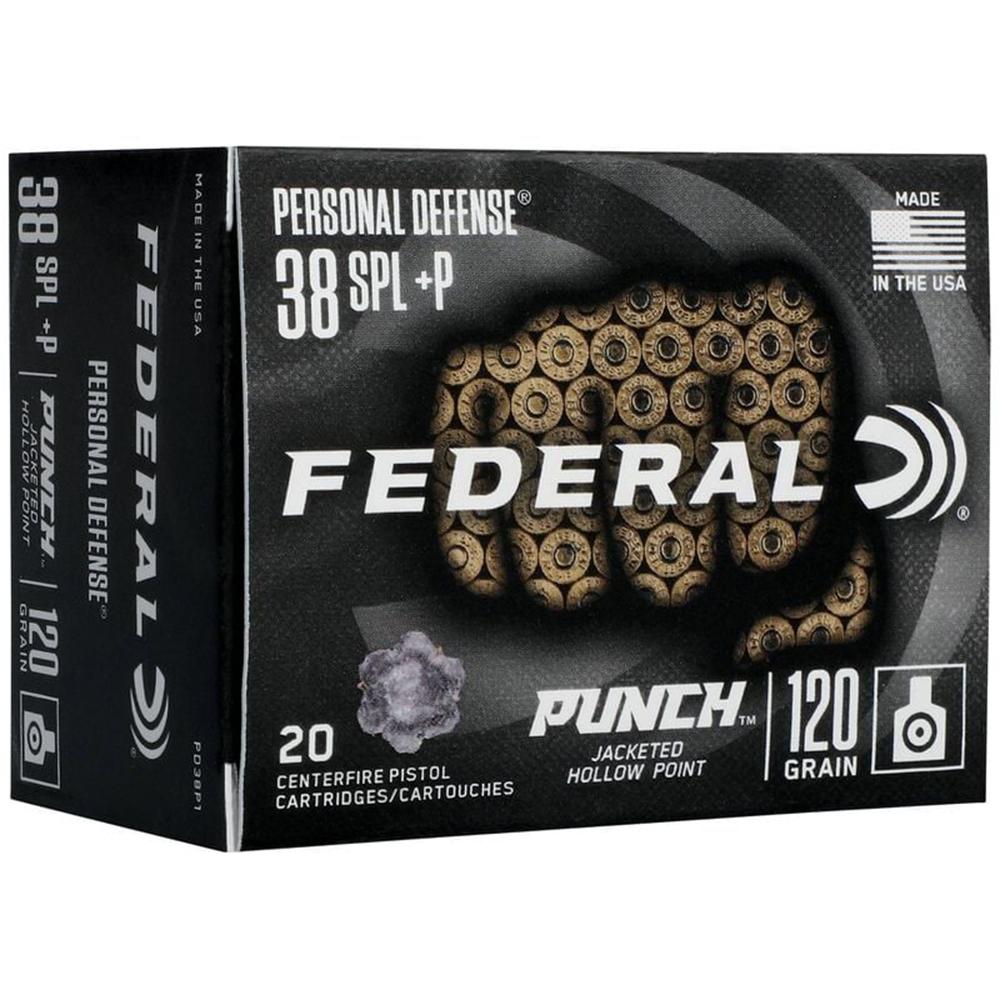 Federal Premium Ammunition Punch 38 Special +P 120gr JHP 20 Rds PD38P1 - View 2