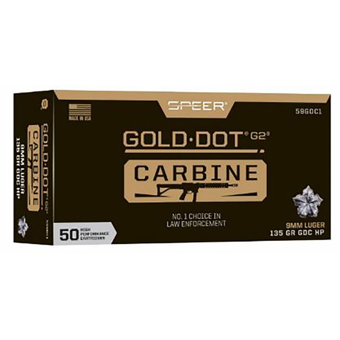 Speer Gold Dot 59GDC1 9mm Luger 135gr Hollow Point 50 Rounds - View 2