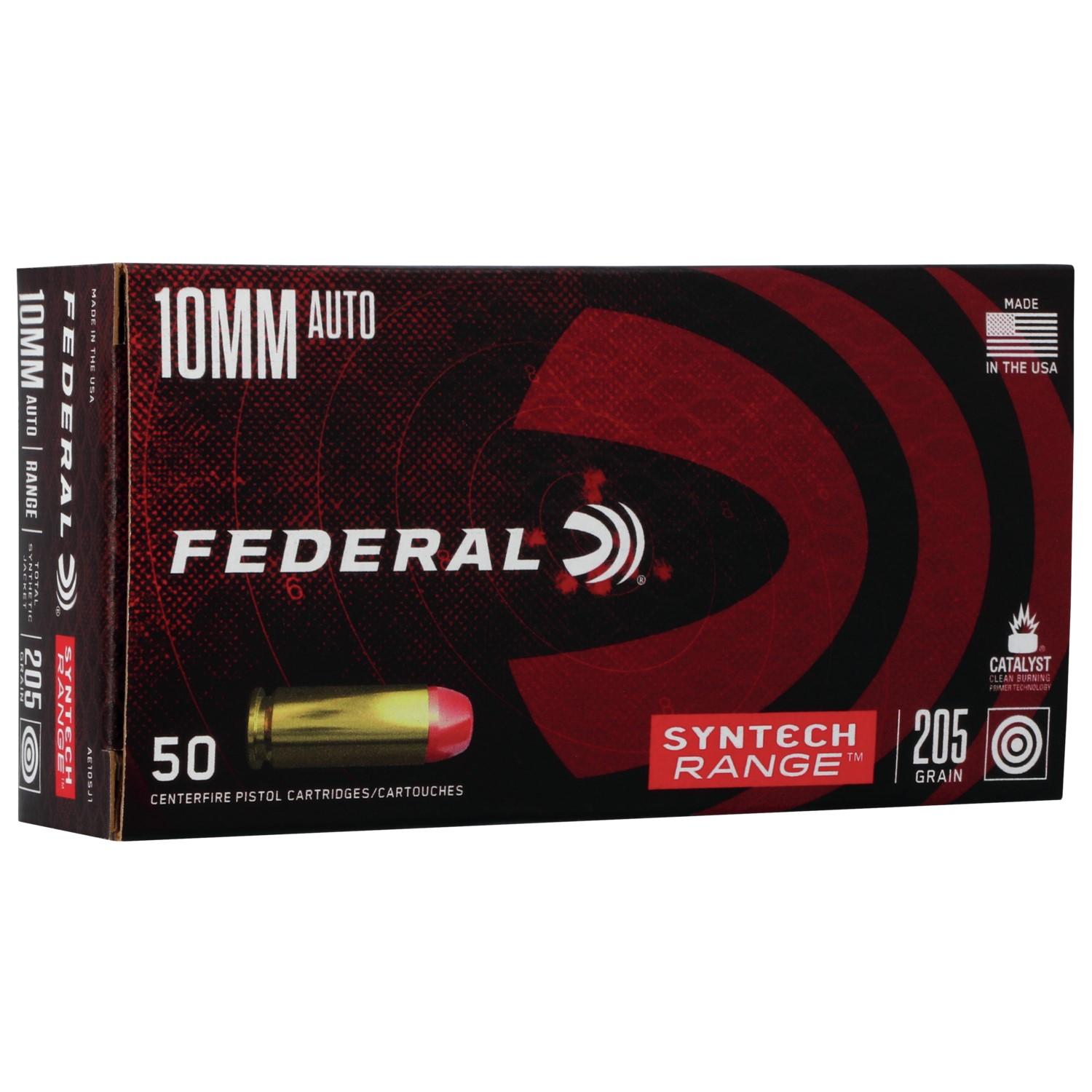Federal AE10SJ1 Syntech Range 10mmAuto 205gr Total Jacket Flat Nose 50... - View 2