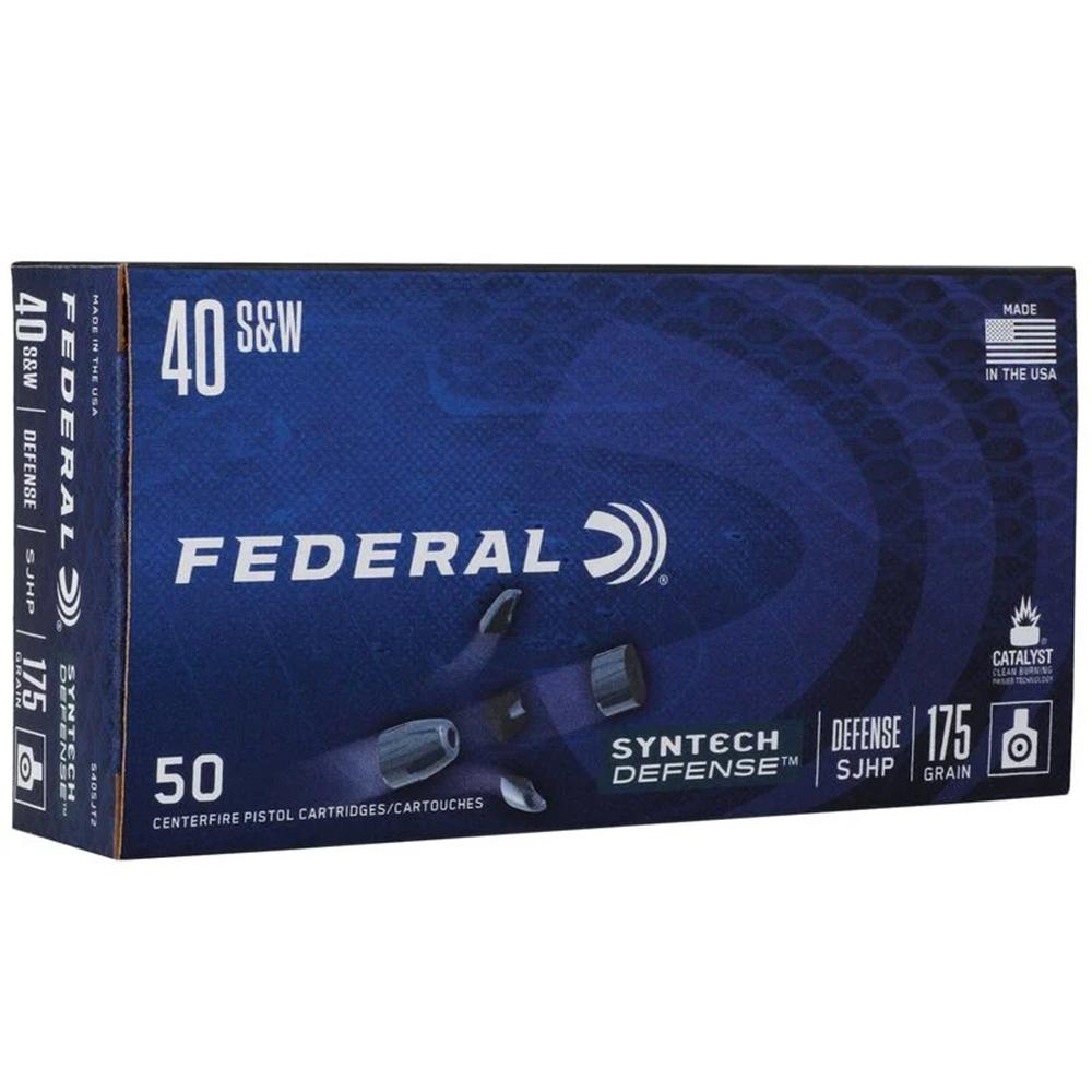 Federal Premium Personal Defense .40 S&W 175gr SJHP Brass Cased Ammo - 50 Rounds, Deep Penetration, Blue Polymer Jacket, Reliable Catalyst Primer - View 2