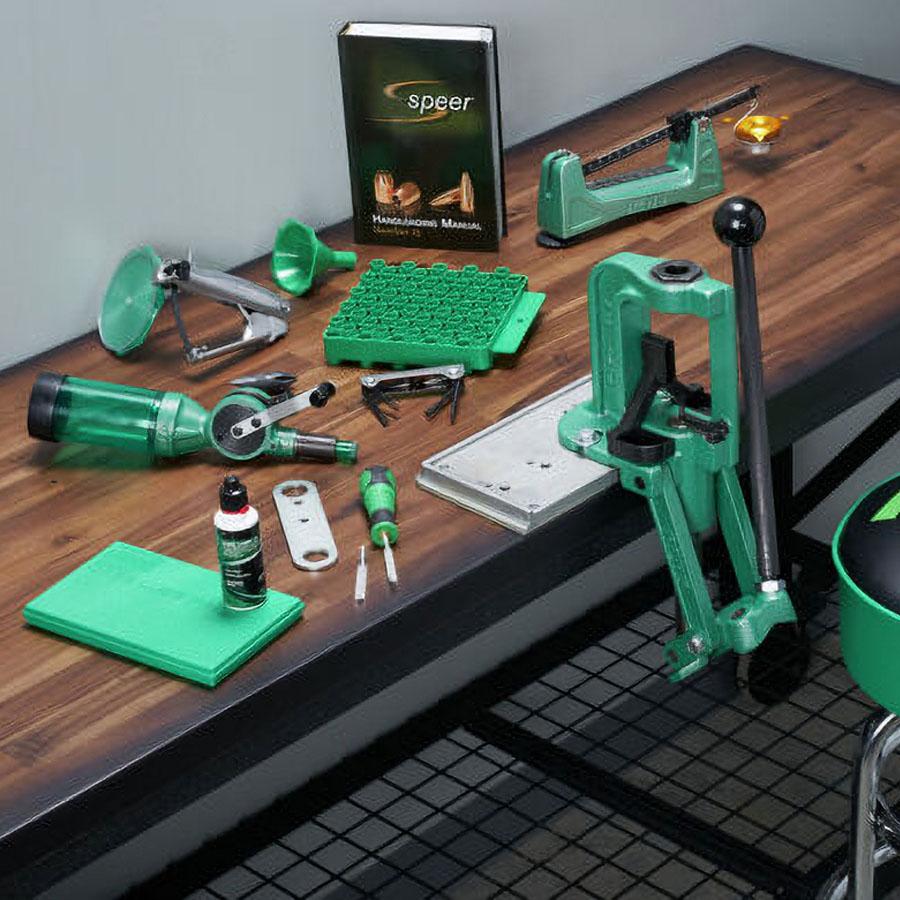 RCBS 9366 Green Rock Chucker Supreme Master Reloading Kit with Debur Tool, M500 Scale, and Powder Measure - View 2