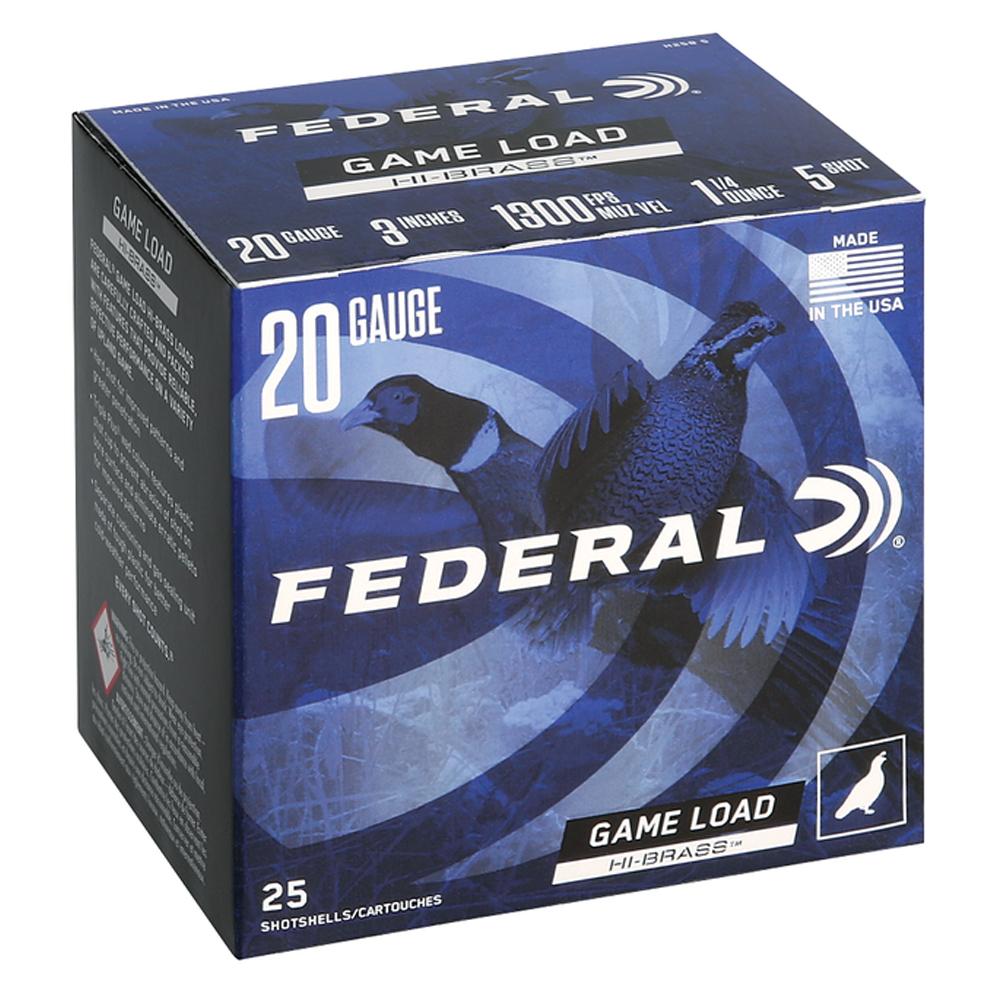 Federal H2585 Game-Shok High Brass 20Gauge 3" 1 1/4oz 5Shot 25 Per... - View 2