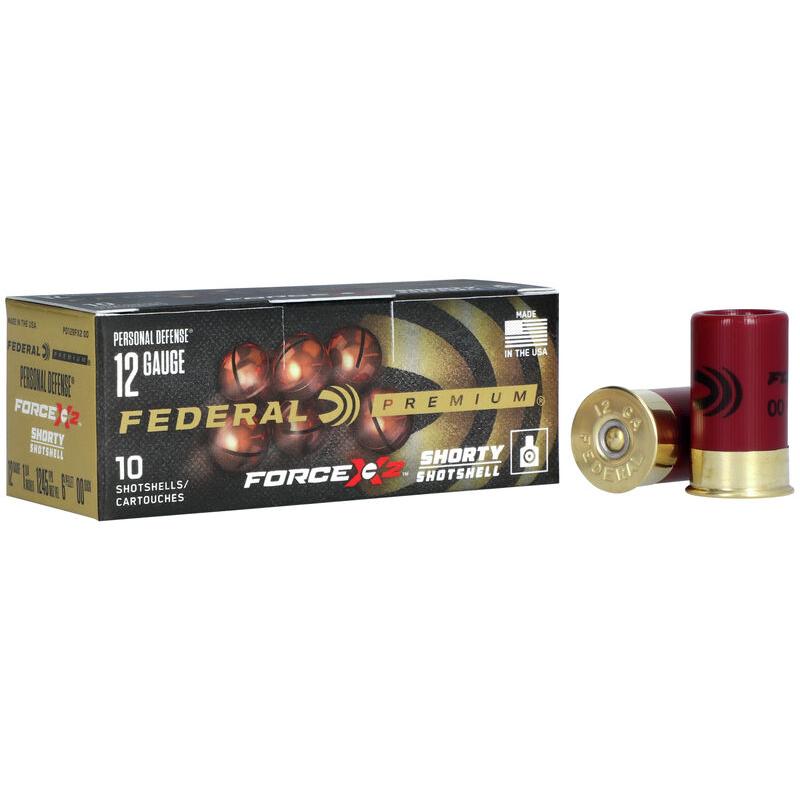 Federal PD129FX200 Premium Force X2 12 Gauge, 1.75" Shell, 6 Pellets, 1245 fps, 00 Buck Shot, 10 Rounds - View 2