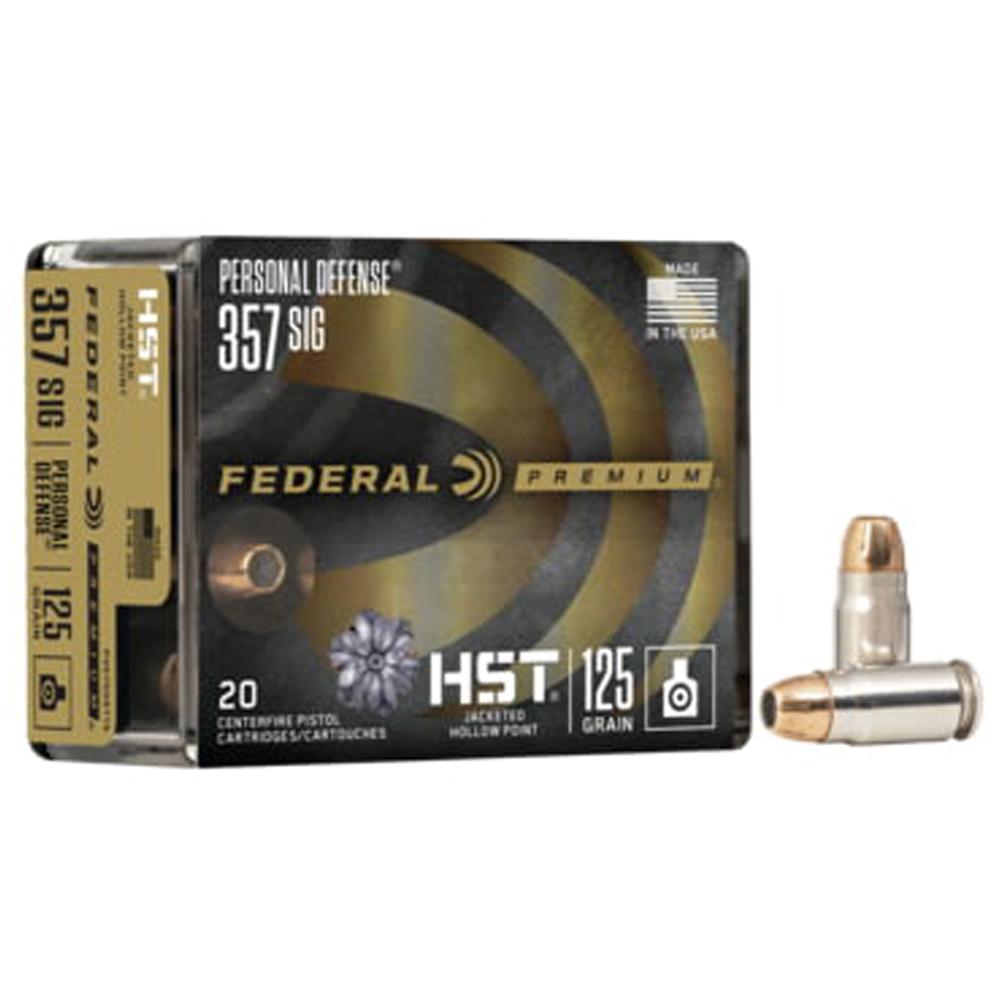 Federal P357HST1S 357 Magnum 154 Grain HST JHP 4 in Brass 20 Rounds - View 2