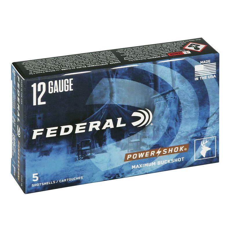 Federal Power-Shok Buckshot 12 ga 2-3/4 16 Pellets 1325 fps #1B 5/ct - View 2
