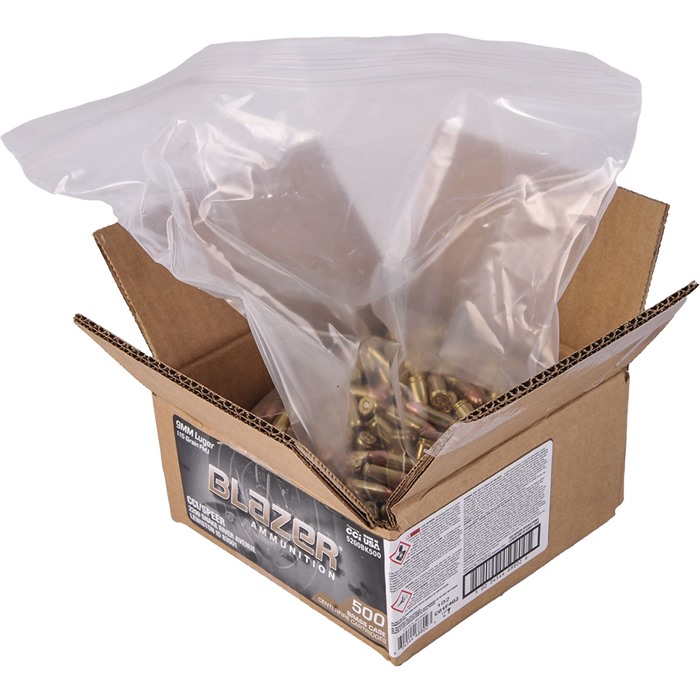 CCI 5200BK500 Blazer Brass 9mm 115gr FMJ 500rd Box - View 2