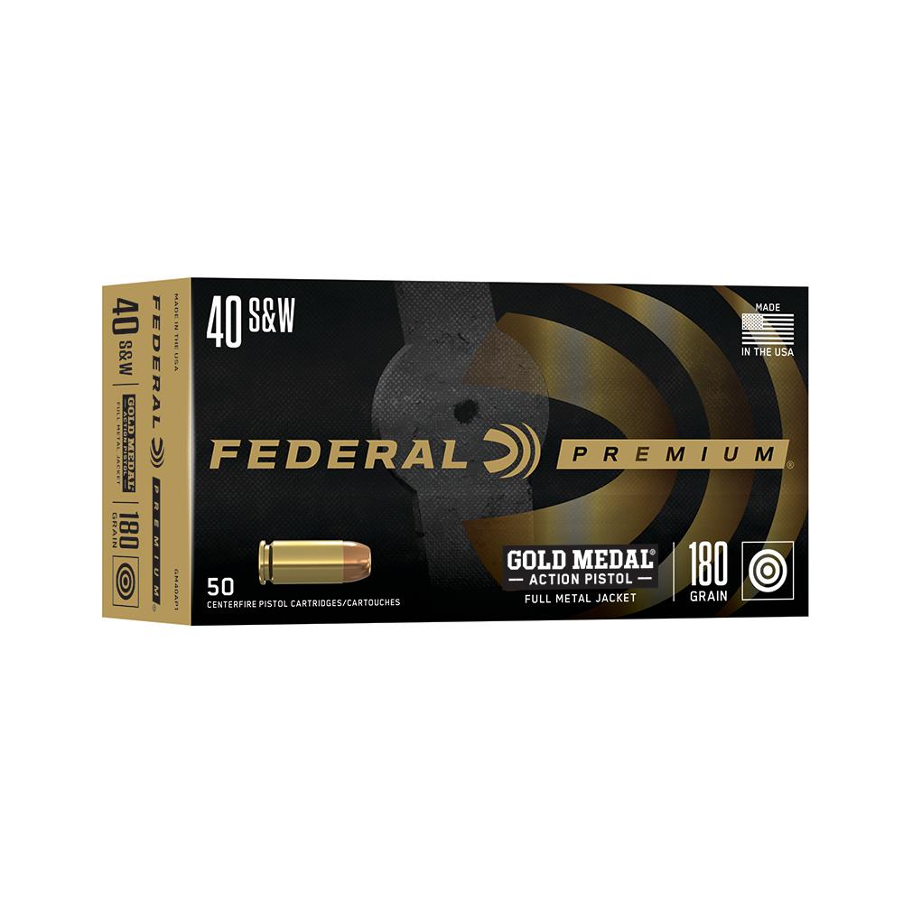 Federal GM40AP1 40 S&W 180 Grain FMJ 50 Rounds Brass Finish - View 2