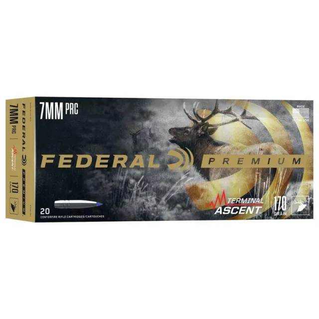 Federal Premium Terminal Ascent 7mm PRC 170 Grain Brass Cased Rifle Ammunition - 20 Rounds - View 2