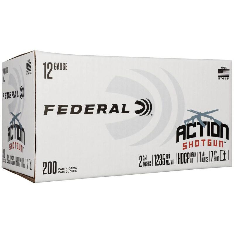 Federal AS12H75 12ga Shotshells 2-3/4" 1-1/8oz #7.5 1235fps 200ct - View 2