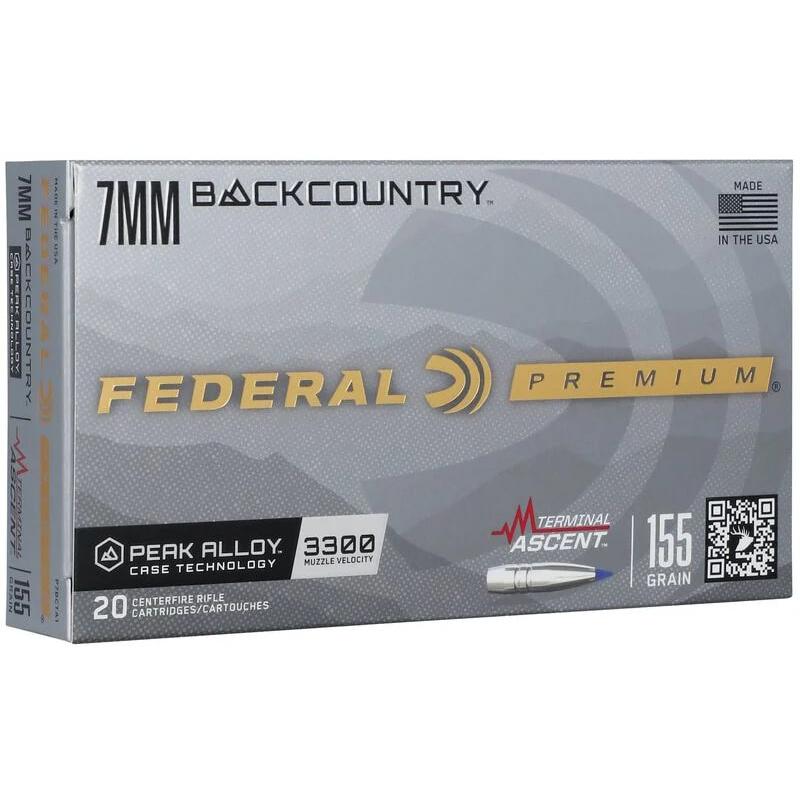 Federal P7BCTA1 7mm 155gr Terminal Ascent BackCountry Rifle Ammo 20/Box - View 2