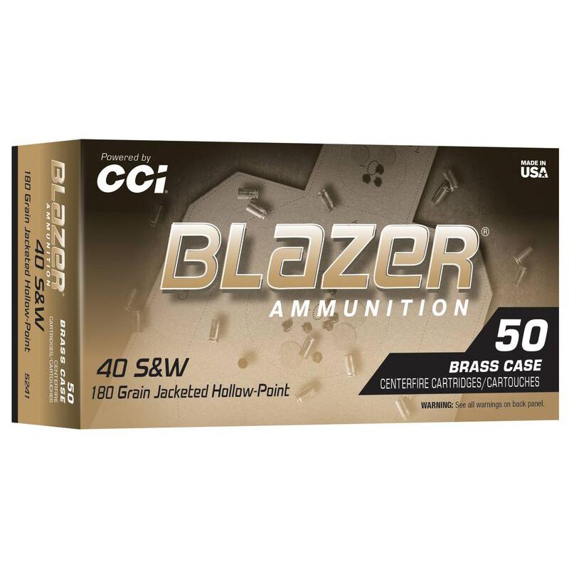 CCI 5241 Blazer Brass .40 S&W 180gr JHP 50/Box - View 2