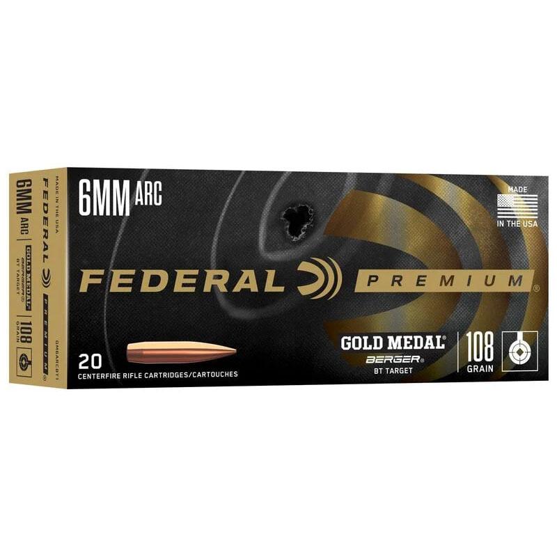 Federal GM6ARCBT1 Gold Medal 6mm ARC 108gr Berger 20 Rounds - View 2