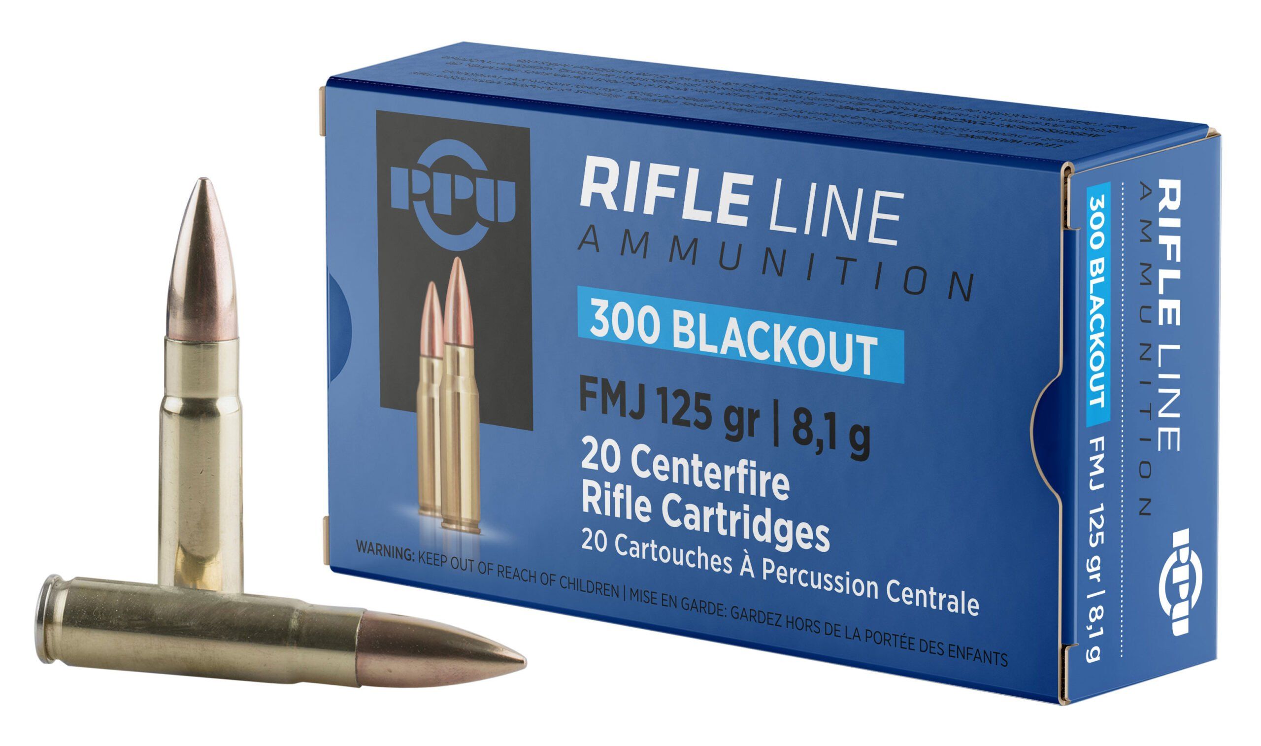 PPU PP300BF 300BO 125GR FMJ Ammo, 20 Rounds - View 2