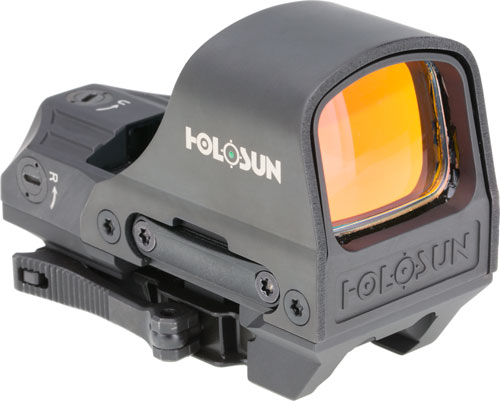Holosun HE510C-GR ELITE Open Reflex 1x 2MOA Dot, 65MOA Ring, Black, T6061-T6 Aluminum, Titanium Hood - View 2