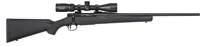 Mossberg Patriot 27932 243 Win Bolt Action Rifle, 5+1 Capacity, 22" Fluted Barrel, Matte Blue Finish, Synthetic Black Stock, Vortex Crossfire II 3-9x40mm Scope - View 2