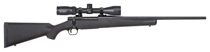 Mossberg 27934 Patriot Bolt Action Rifle .270 Win Caliber 5+1 Capacity 22" Fluted Barrel Matte Blue Finish Synthetic Black Stock Vortex Crossfire II 3-9x40mm Scope - View 2