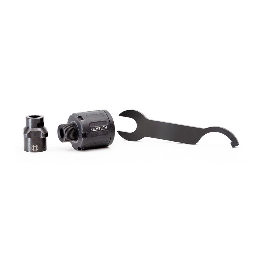 Gemtech 12201 QDA Assembly Black 1/2-28 Thread Mount & Wrench - View 2