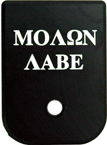 Cruxord CG055BM Magazine Base Plate Molon Labe for Glocks - View 2
