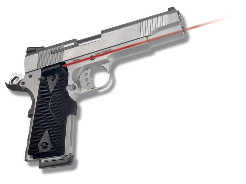 Crimson Trace LG-401 Lasergrip 1911 Red Laser Polymer Grip Front Activation - View 2
