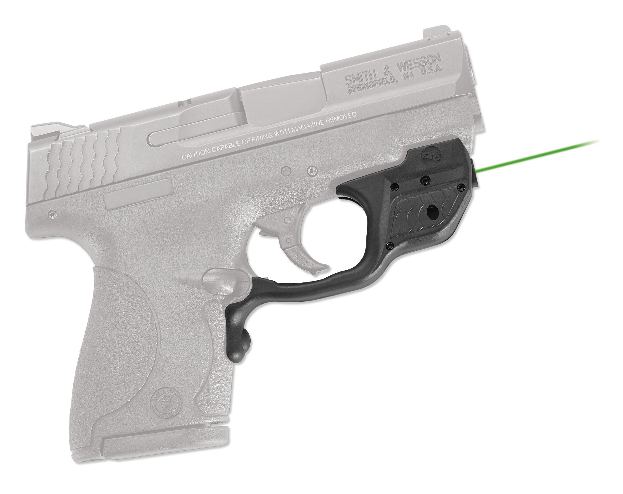 Crimson Trace LG489G Laserguard 5mW Green Laser 532nM Wavelength 50 ft Range Black Finish 9mm Luger 40 S&W M&P Shield M2.0 - View 2