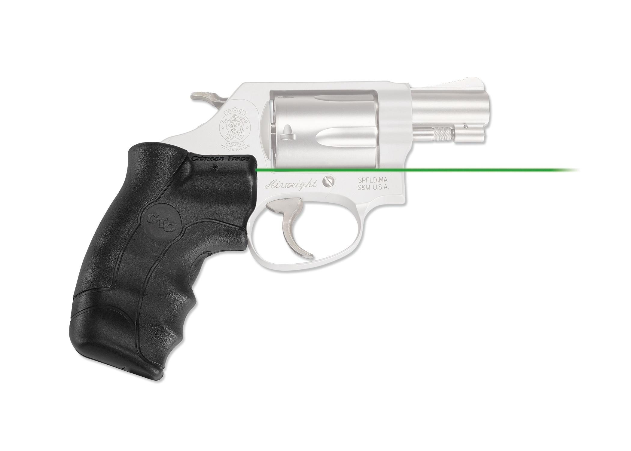 Crimson Trace Lasergrip S&W J Frame Round Butt Green - View 2