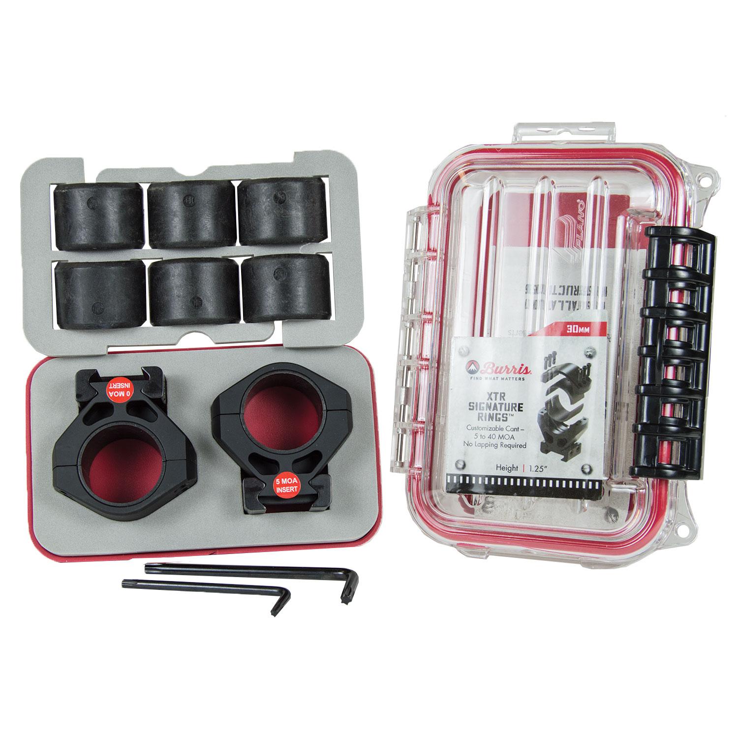 Burris XTR Signature Picatinny Rings 30mm Tube 1.25" Height Pro-Align Inserts Aluminum Matte Black - View 2