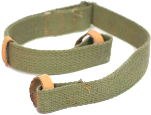 Crickett KSA803 Green Canvas Dog Collar Sling with Leather Trim Adjustable - View 2
