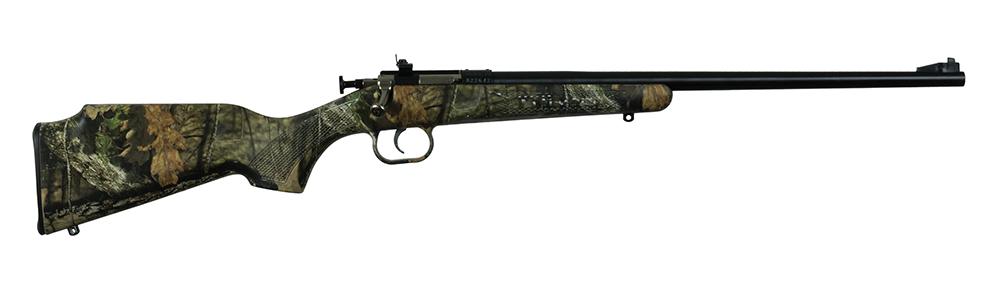 Crickett KSA2284 Youth 22 WMR 1rd 16.12" Blued Barrel/Receiver, Adjustable Rear Peep Sights, Mossy Oak Break-Up Synthetic Stock w/11.5" LOP, Rebounding Firing Pin Safety - View 2