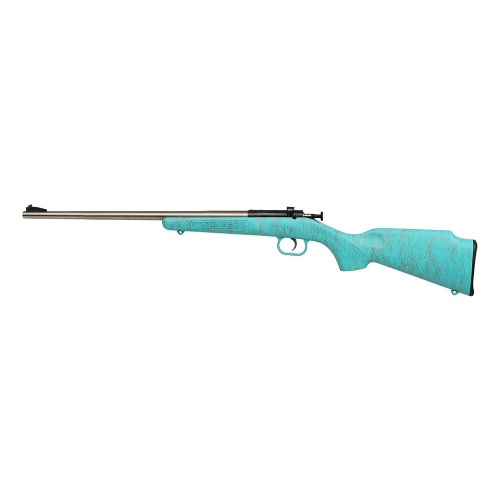 Keystone KSA2446 Crickett 22 LR 16.125" Stainless Rifle Blue/Gold Stock - View 2