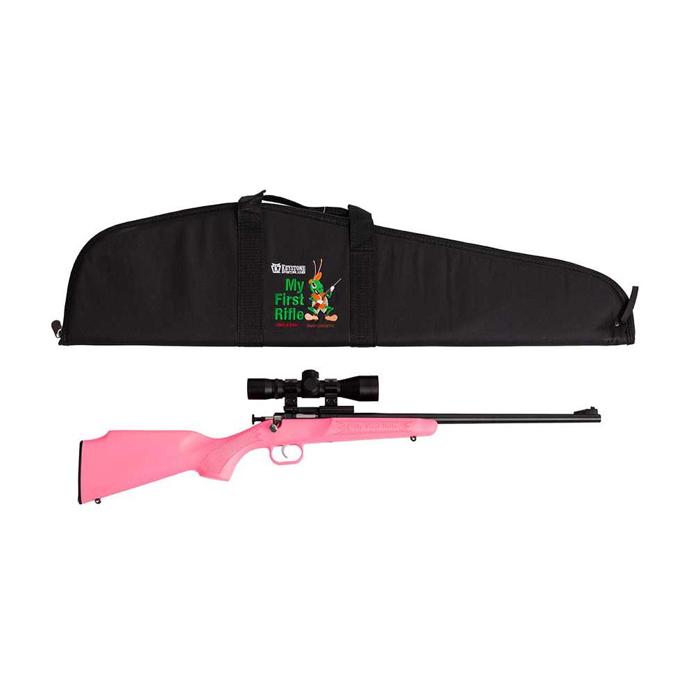 Crickett KSA2220BSC Youth .22 LR Rifle 16.12" Pink Stock Single Shot - View 2