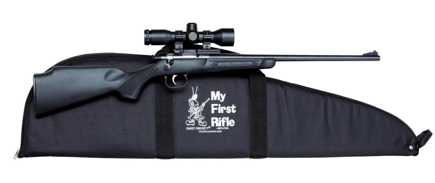 Keystone KSA2240BSC Crickett 22LR Rifle Black Syn w/Scope & Case - View 2